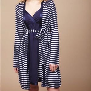 Clip Down Nursing Nightgown And Robe Set, L